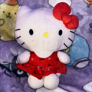Hello Kitty Plush with Red Dress